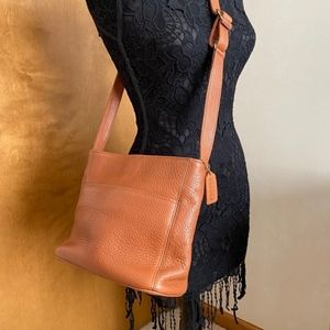 Coach Vintage British Tan Pebbled Leather Purse